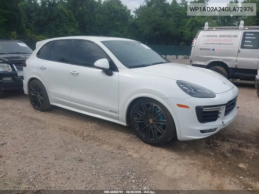 2016 Porsche Cayenne Gts VIN: WP1AD2A24GLA72976 Lot: 45465787