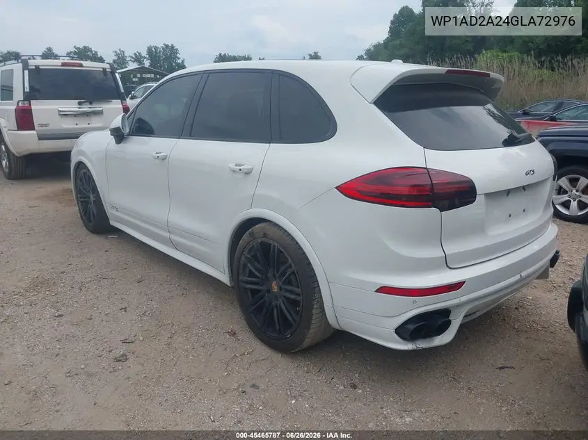 2016 Porsche Cayenne Gts VIN: WP1AD2A24GLA72976 Lot: 45465787