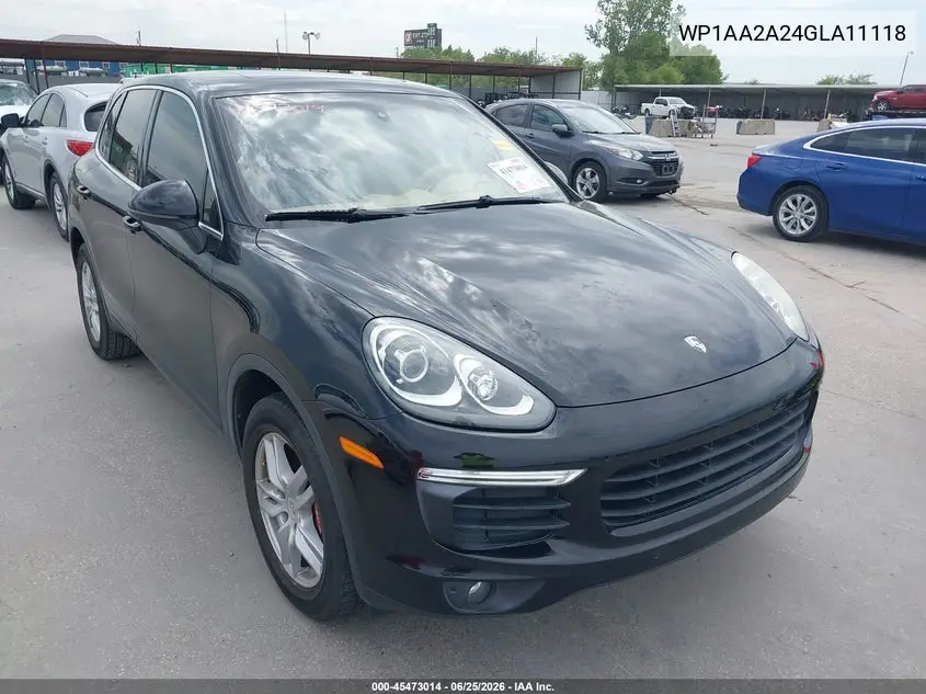 2016 Porsche Cayenne VIN: WP1AA2A24GLA11118 Lot: 45473014