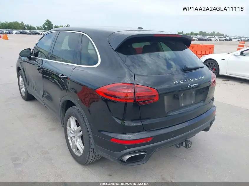 2016 Porsche Cayenne VIN: WP1AA2A24GLA11118 Lot: 45473014