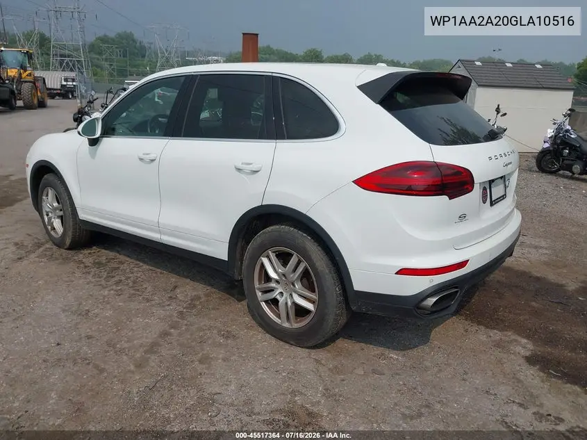 2016 Porsche Cayenne VIN: WP1AA2A20GLA10516 Lot: 45517364