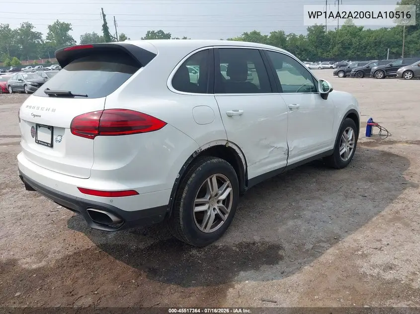 2016 Porsche Cayenne VIN: WP1AA2A20GLA10516 Lot: 45517364