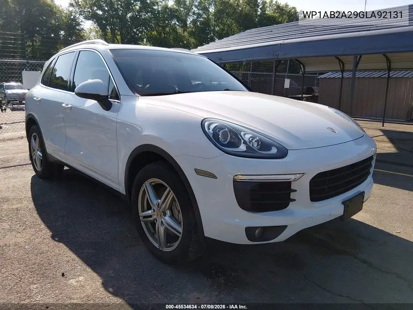 2016 Porsche Cayenne S VIN: WP1AB2A29GLA92131 Lot: 45534634