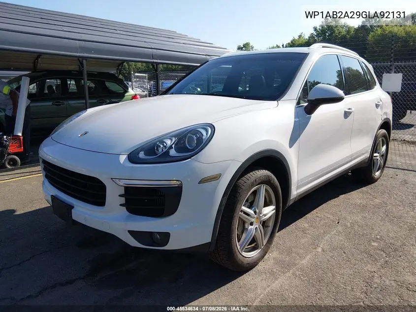 2016 Porsche Cayenne S VIN: WP1AB2A29GLA92131 Lot: 45534634