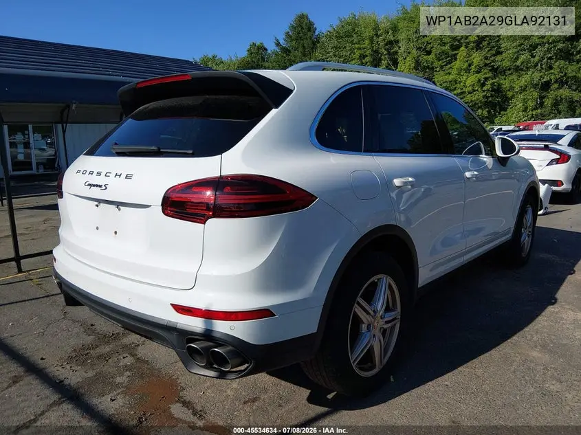 2016 Porsche Cayenne S VIN: WP1AB2A29GLA92131 Lot: 45534634