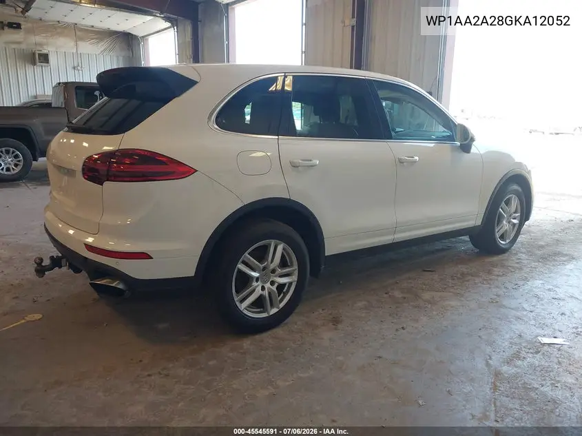 2016 Porsche Cayenne VIN: WP1AA2A28GKA12052 Lot: 45545591