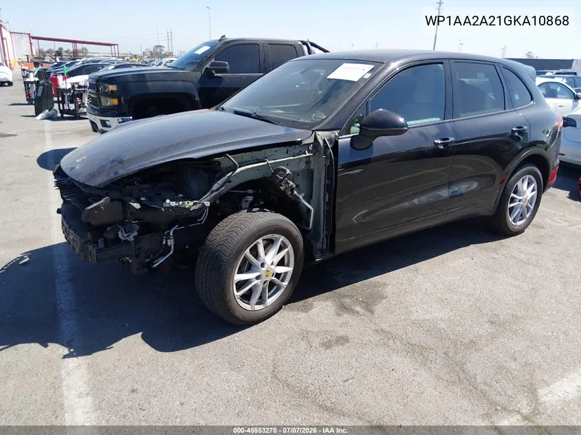 2016 Porsche Cayenne VIN: WP1AA2A21GKA10868 Lot: 45553278
