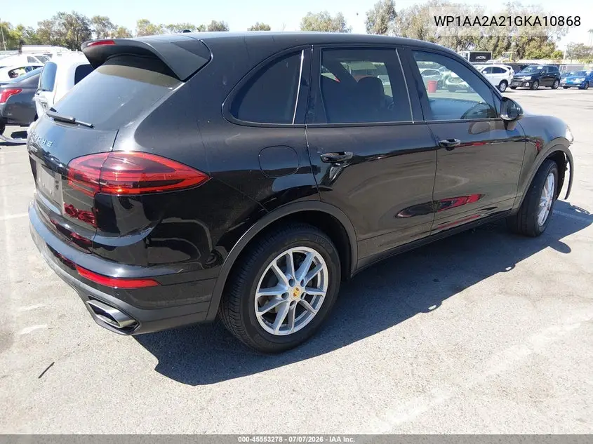 2016 Porsche Cayenne VIN: WP1AA2A21GKA10868 Lot: 45553278