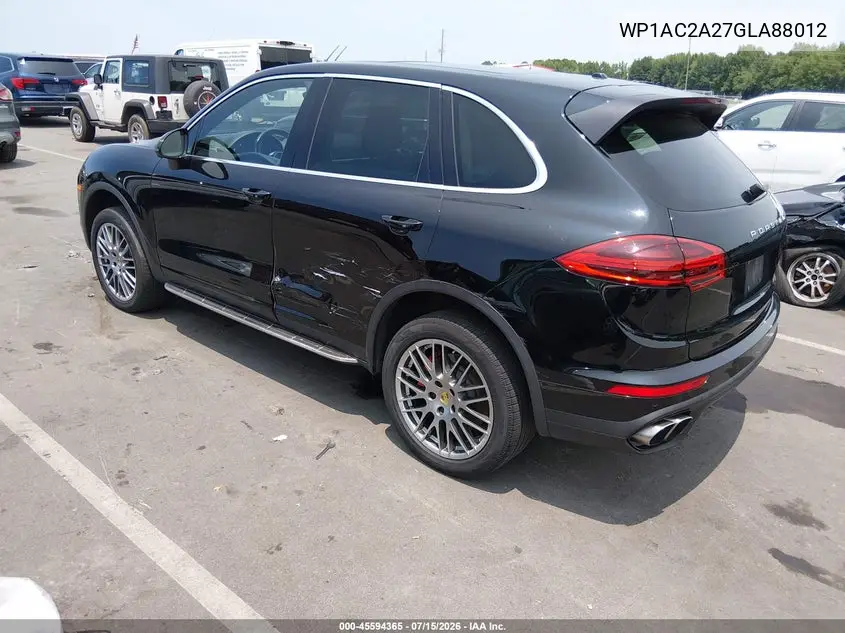 2016 Porsche Cayenne Turbo/Turbo S VIN: WP1AC2A27GLA88012 Lot: 45594365