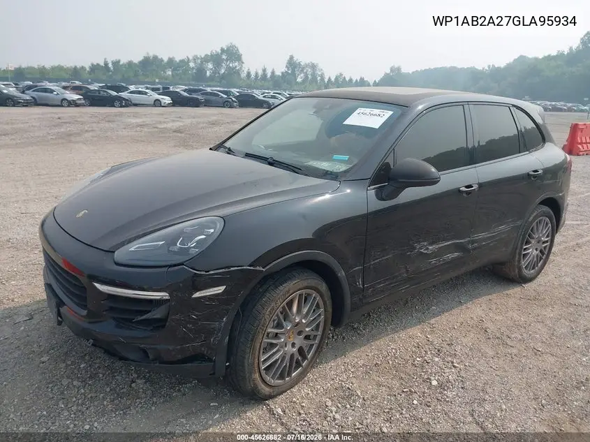 2016 Porsche Cayenne S VIN: WP1AB2A27GLA95934 Lot: 45626682