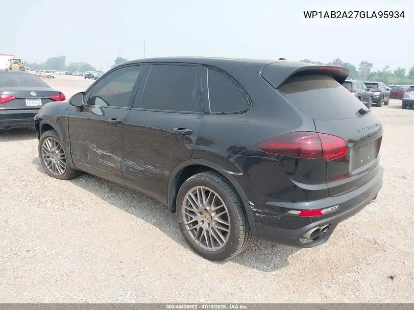 2016 Porsche Cayenne S VIN: WP1AB2A27GLA95934 Lot: 45626682