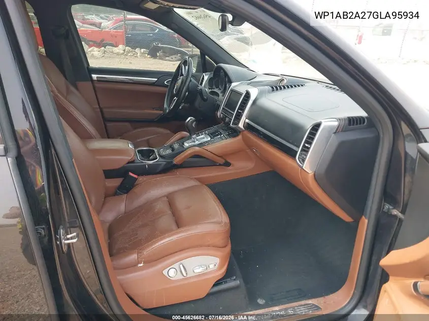 2016 Porsche Cayenne S VIN: WP1AB2A27GLA95934 Lot: 45626682