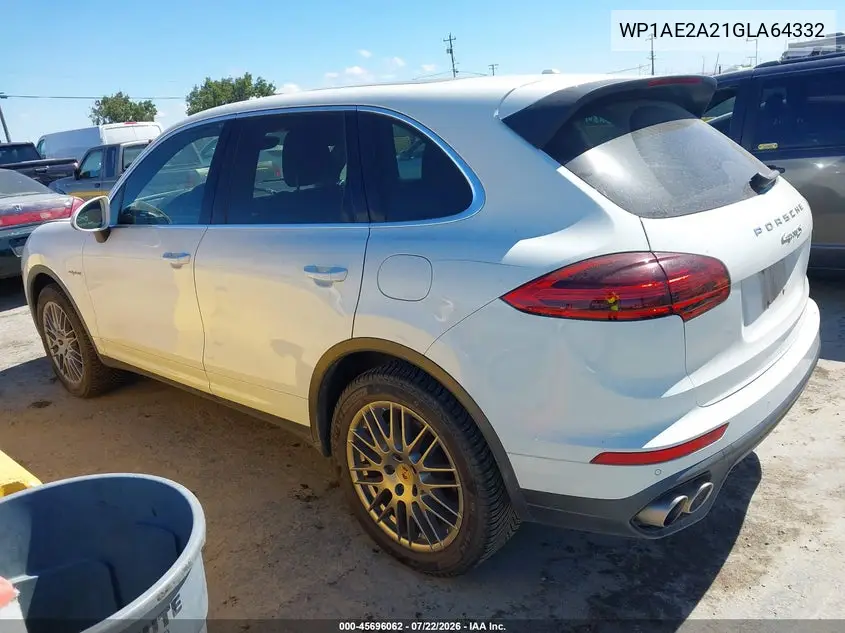 2016 Porsche Cayenne E-Hybrid S VIN: WP1AE2A21GLA64332 Lot: 45696062
