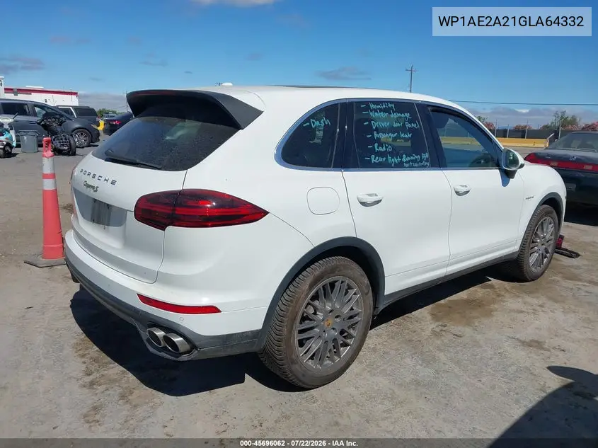 2016 Porsche Cayenne E-Hybrid S VIN: WP1AE2A21GLA64332 Lot: 45696062