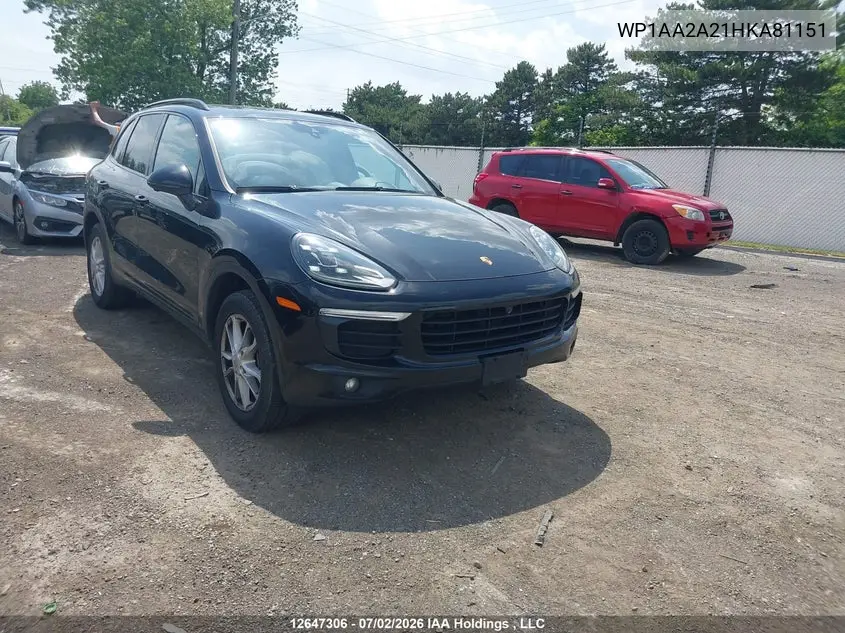2017 Porsche Cayenne Platinum Edition VIN: WP1AA2A21HKA81151 Lot: 12647306