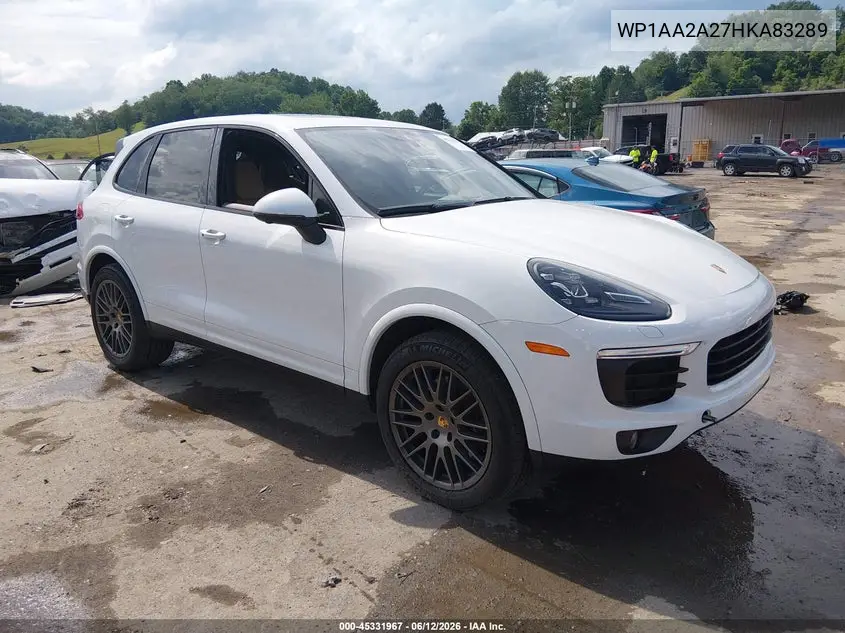 2017 Porsche Cayenne Platinum Edition VIN: WP1AA2A27HKA83289 Lot: 45331967
