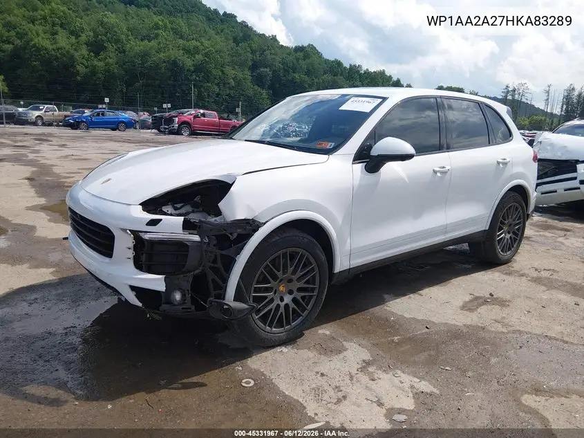 2017 Porsche Cayenne Platinum Edition VIN: WP1AA2A27HKA83289 Lot: 45331967