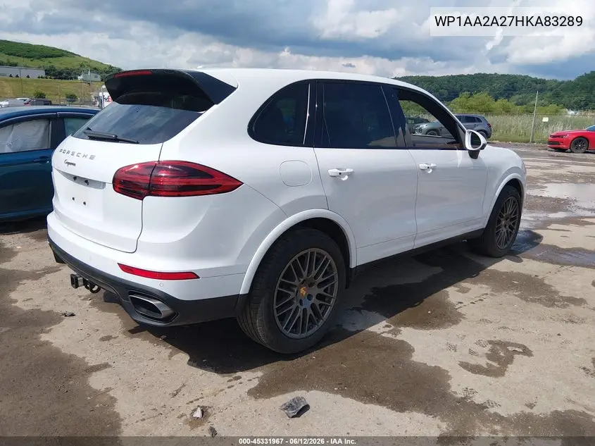 2017 Porsche Cayenne Platinum Edition VIN: WP1AA2A27HKA83289 Lot: 45331967