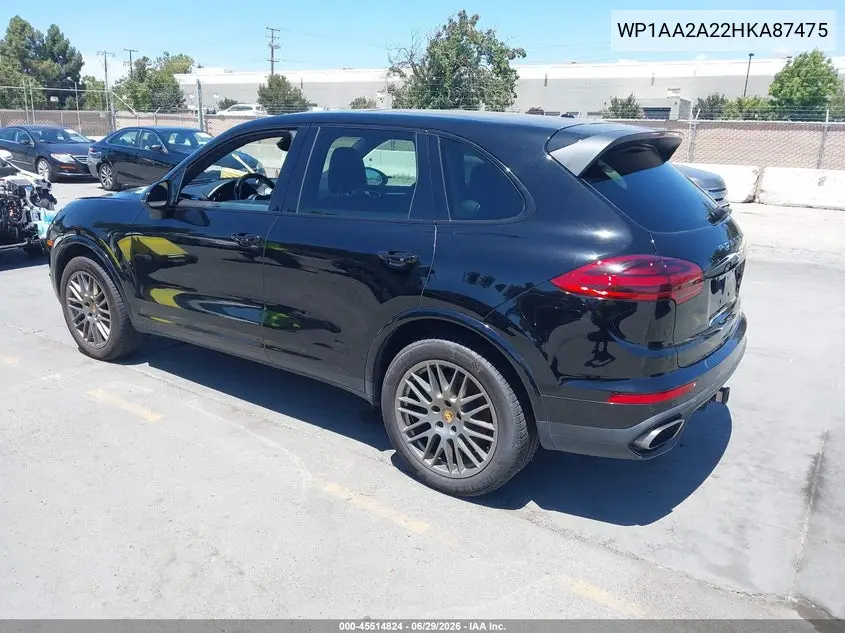 2017 Porsche Cayenne Platinum Edition VIN: WP1AA2A22HKA87475 Lot: 45514824