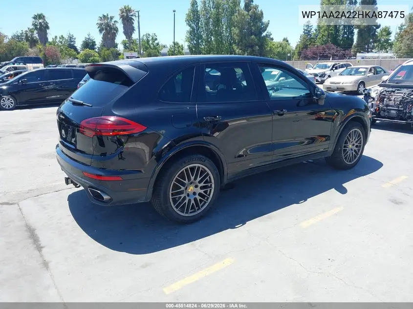 2017 Porsche Cayenne Platinum Edition VIN: WP1AA2A22HKA87475 Lot: 45514824