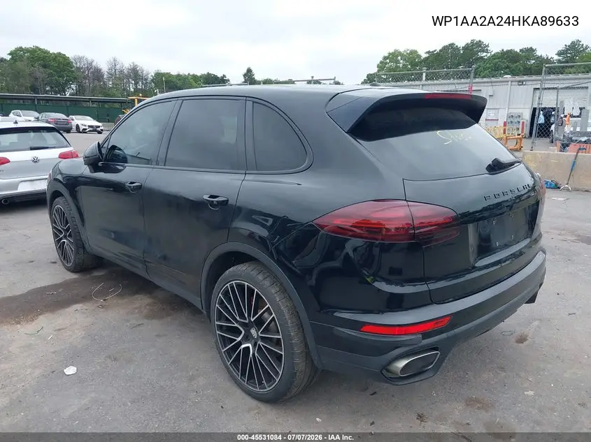 2017 Porsche Cayenne VIN: WP1AA2A24HKA89633 Lot: 45531084