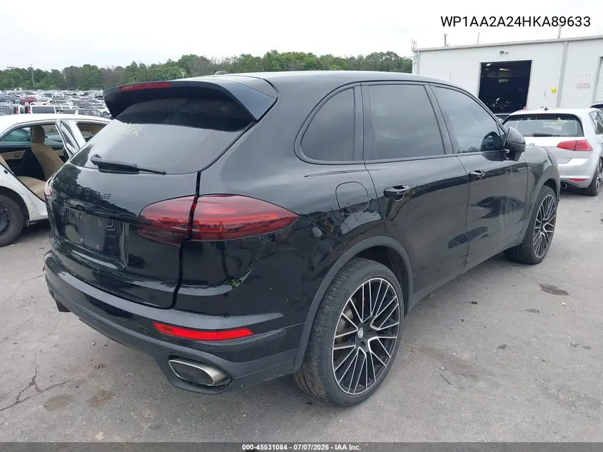 2017 Porsche Cayenne VIN: WP1AA2A24HKA89633 Lot: 45531084