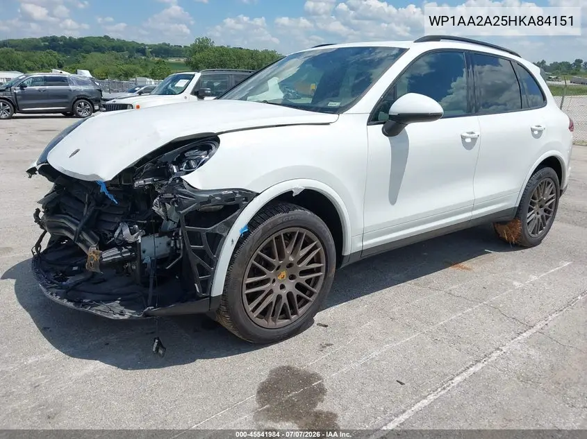 2017 Porsche Cayenne Platinum Edition VIN: WP1AA2A25HKA84151 Lot: 45541984