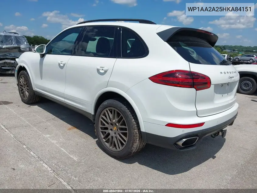 2017 Porsche Cayenne Platinum Edition VIN: WP1AA2A25HKA84151 Lot: 45541984