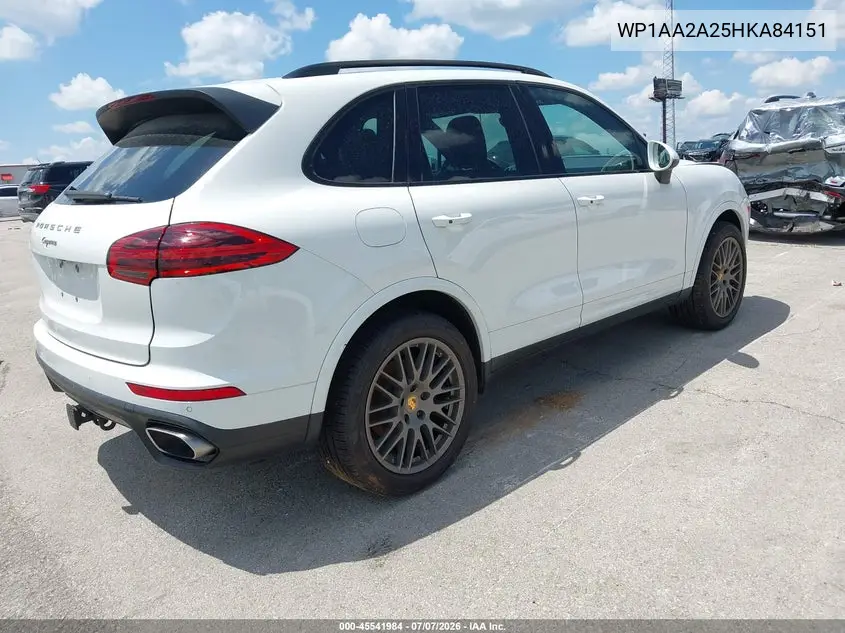 2017 Porsche Cayenne Platinum Edition VIN: WP1AA2A25HKA84151 Lot: 45541984