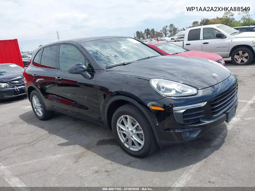 2017 Porsche Cayenne VIN: WP1AA2A2XHKA88549 Lot: 45677302