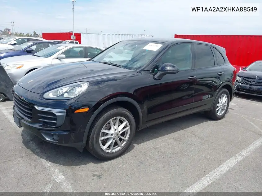 2017 Porsche Cayenne VIN: WP1AA2A2XHKA88549 Lot: 45677302