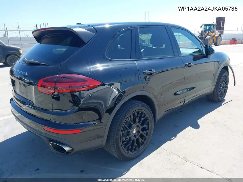 2018 Porsche Cayenne VIN: WP1AA2A24JKA05736 Lot: 45439556
