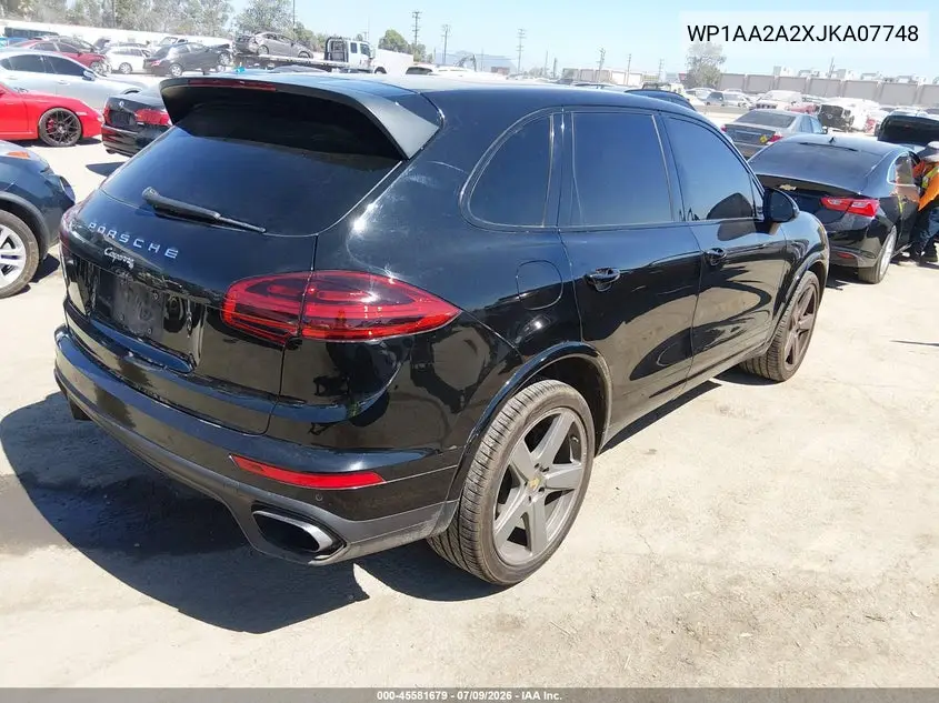 2018 Porsche Cayenne Platinum Edition VIN: WP1AA2A2XJKA07748 Lot: 45581679