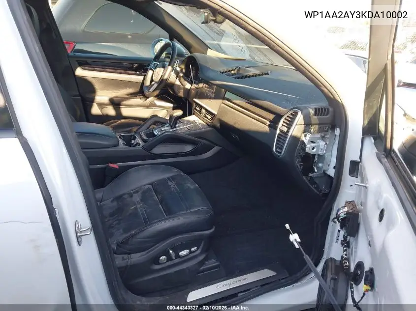 2019 Porsche Cayenne VIN: WP1AA2AY3KDA10002 Lot: 44343327