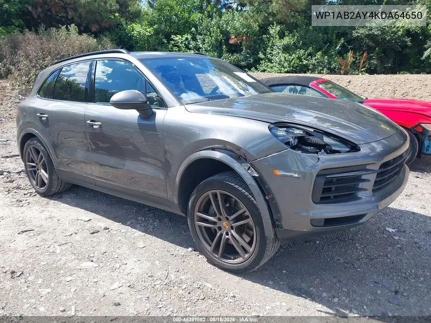2019 Porsche Cayenne S VIN: WP1AB2AY4KDA64650 Lot: 45391802