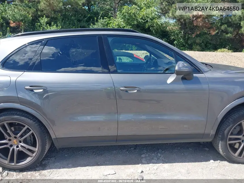 2019 Porsche Cayenne S VIN: WP1AB2AY4KDA64650 Lot: 45391802