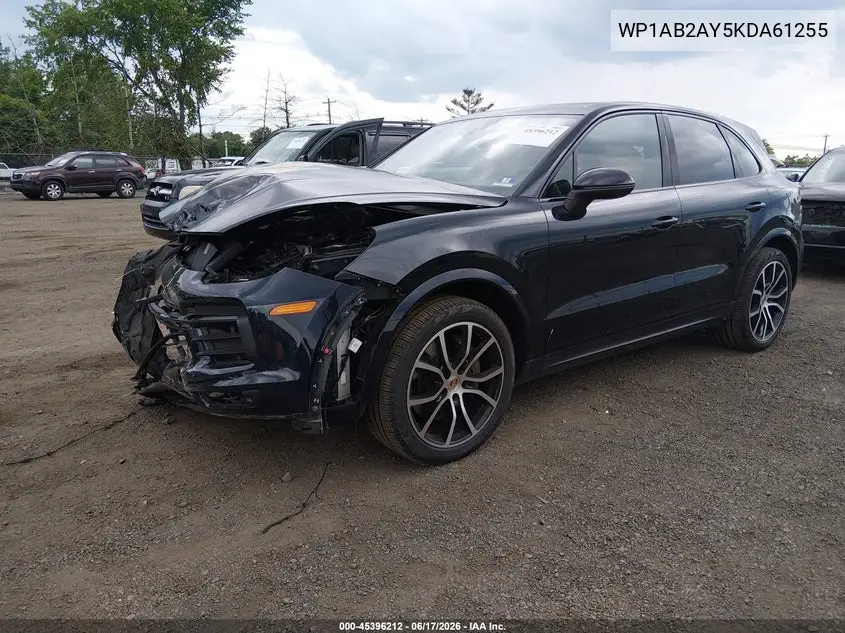 2019 Porsche Cayenne S VIN: WP1AB2AY5KDA61255 Lot: 45396212