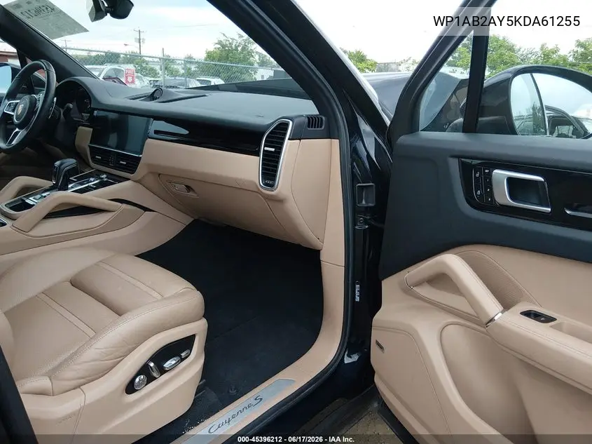 2019 Porsche Cayenne S VIN: WP1AB2AY5KDA61255 Lot: 45396212