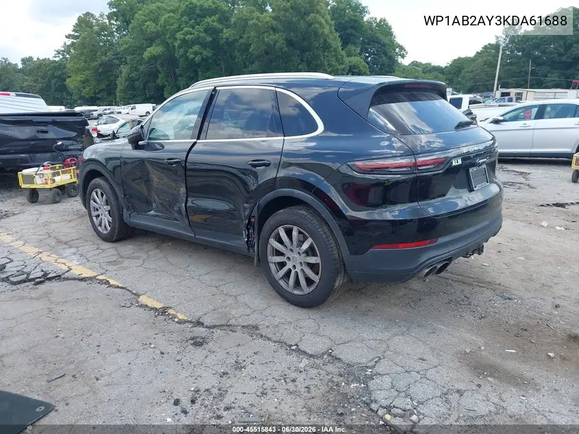 2019 Porsche Cayenne S VIN: WP1AB2AY3KDA61688 Lot: 45515843