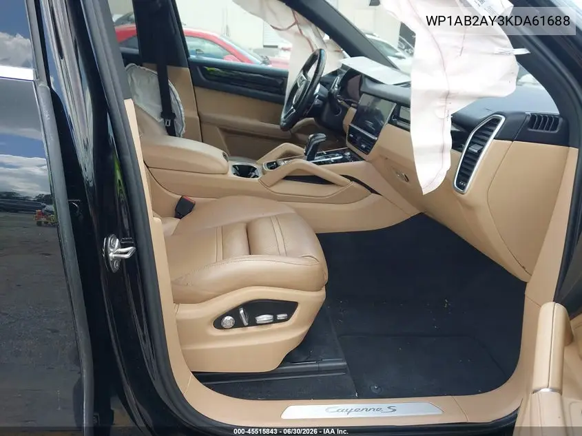 2019 Porsche Cayenne S VIN: WP1AB2AY3KDA61688 Lot: 45515843
