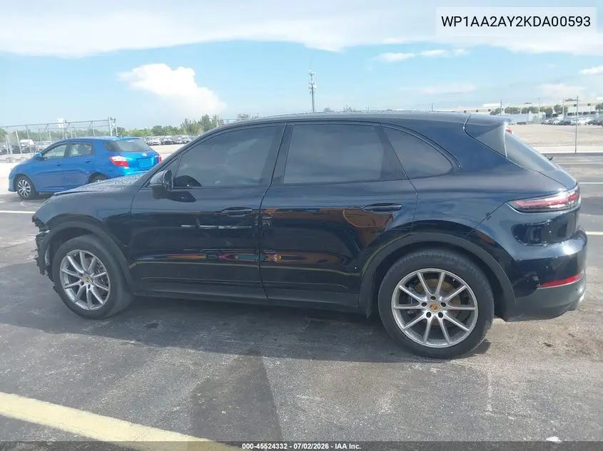 2019 Porsche Cayenne VIN: WP1AA2AY2KDA00593 Lot: 45524332