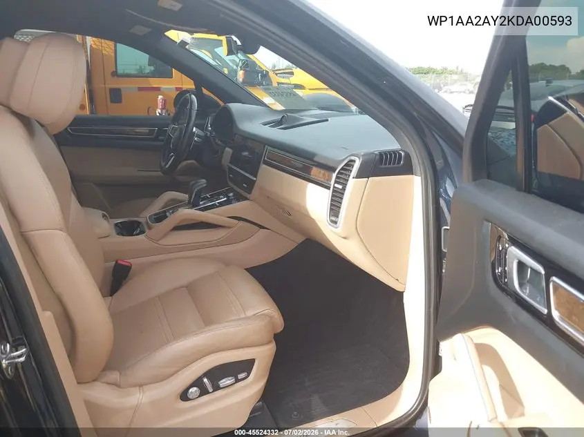 2019 Porsche Cayenne VIN: WP1AA2AY2KDA00593 Lot: 45524332