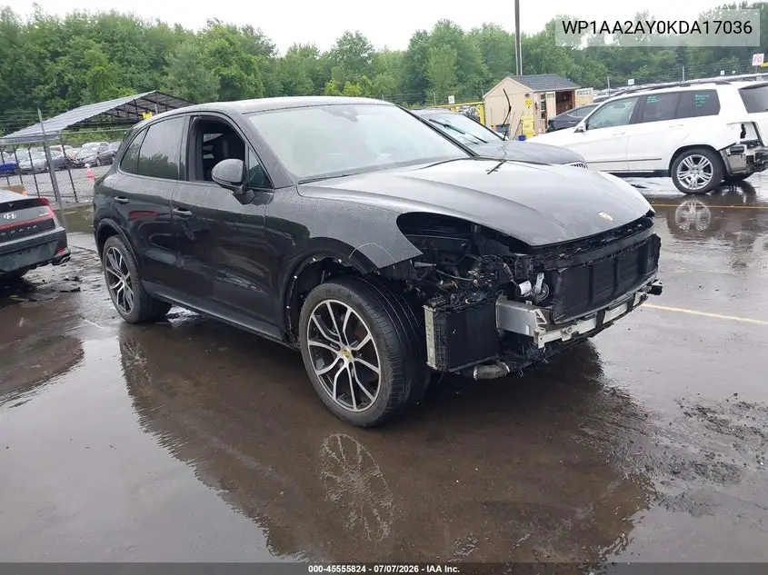 2019 Porsche Cayenne VIN: WP1AA2AY0KDA17036 Lot: 45555824