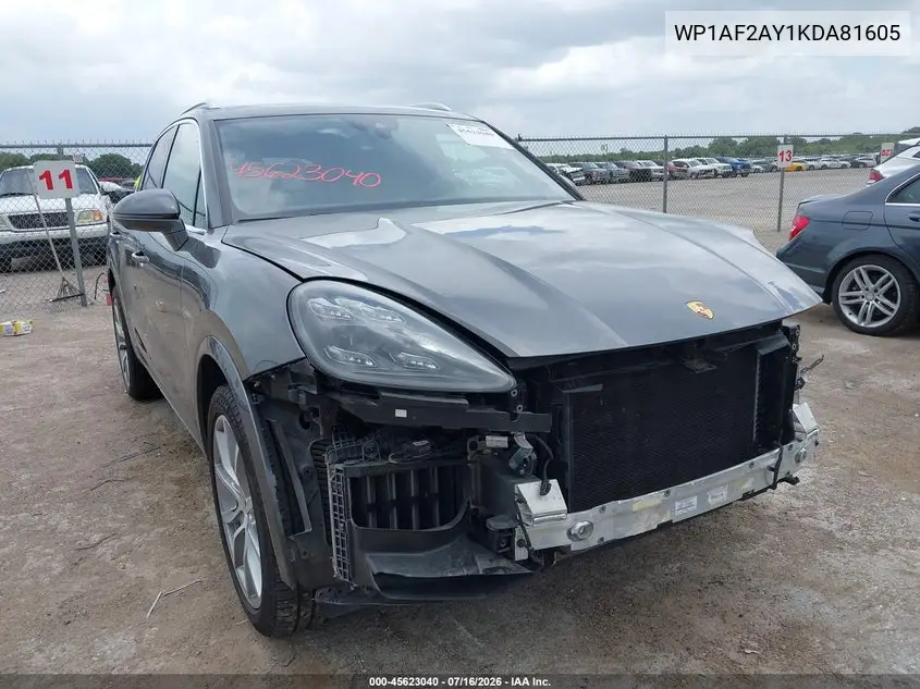 2019 Porsche Cayenne Turbo VIN: WP1AF2AY1KDA81605 Lot: 45623040
