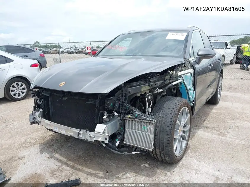 2019 Porsche Cayenne Turbo VIN: WP1AF2AY1KDA81605 Lot: 45623040