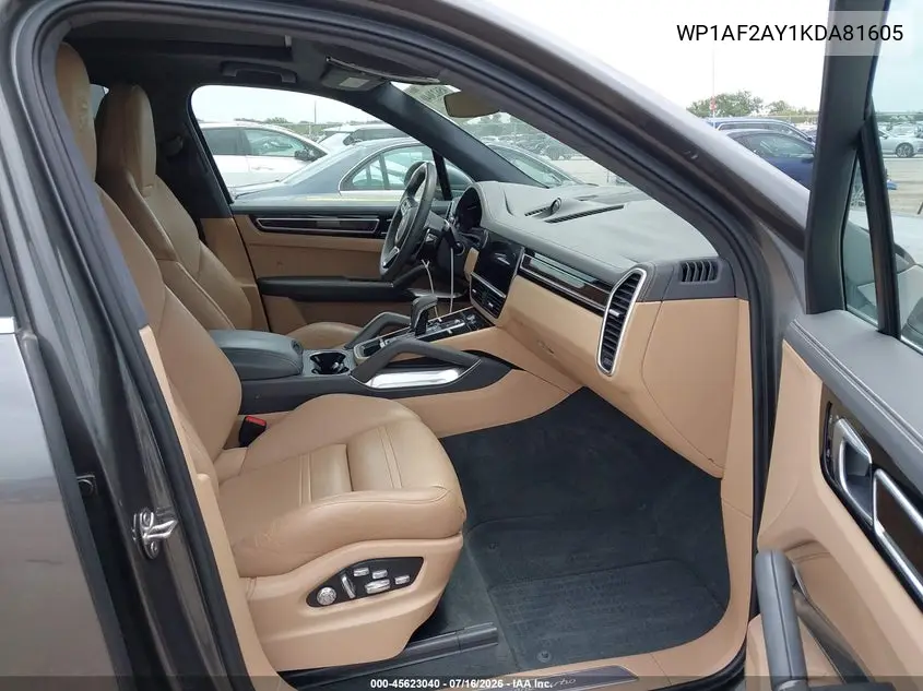 2019 Porsche Cayenne Turbo VIN: WP1AF2AY1KDA81605 Lot: 45623040
