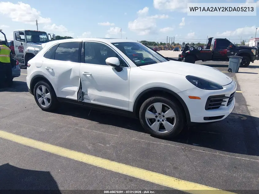 2019 Porsche Cayenne VIN: WP1AA2AY2KDA05213 Lot: 45670391