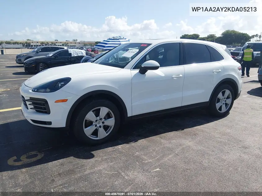 2019 Porsche Cayenne VIN: WP1AA2AY2KDA05213 Lot: 45670391