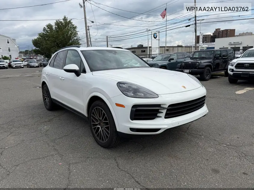 2020 Porsche Cayenne VIN: WP1AA2AY1LDA03762 Lot: 45499982