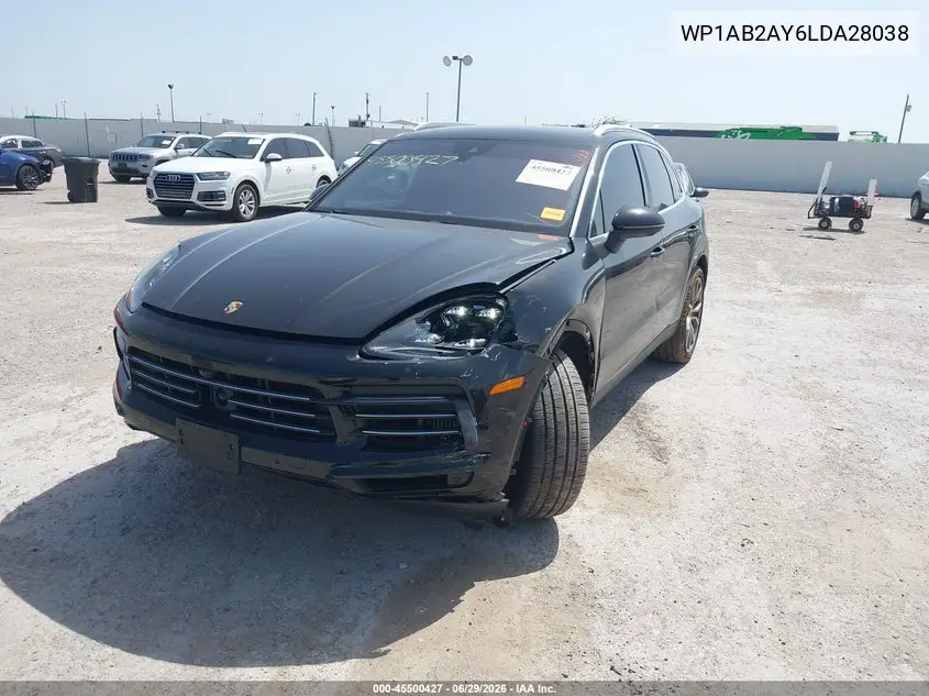 2020 Porsche Cayenne S VIN: WP1AB2AY6LDA28038 Lot: 45500427